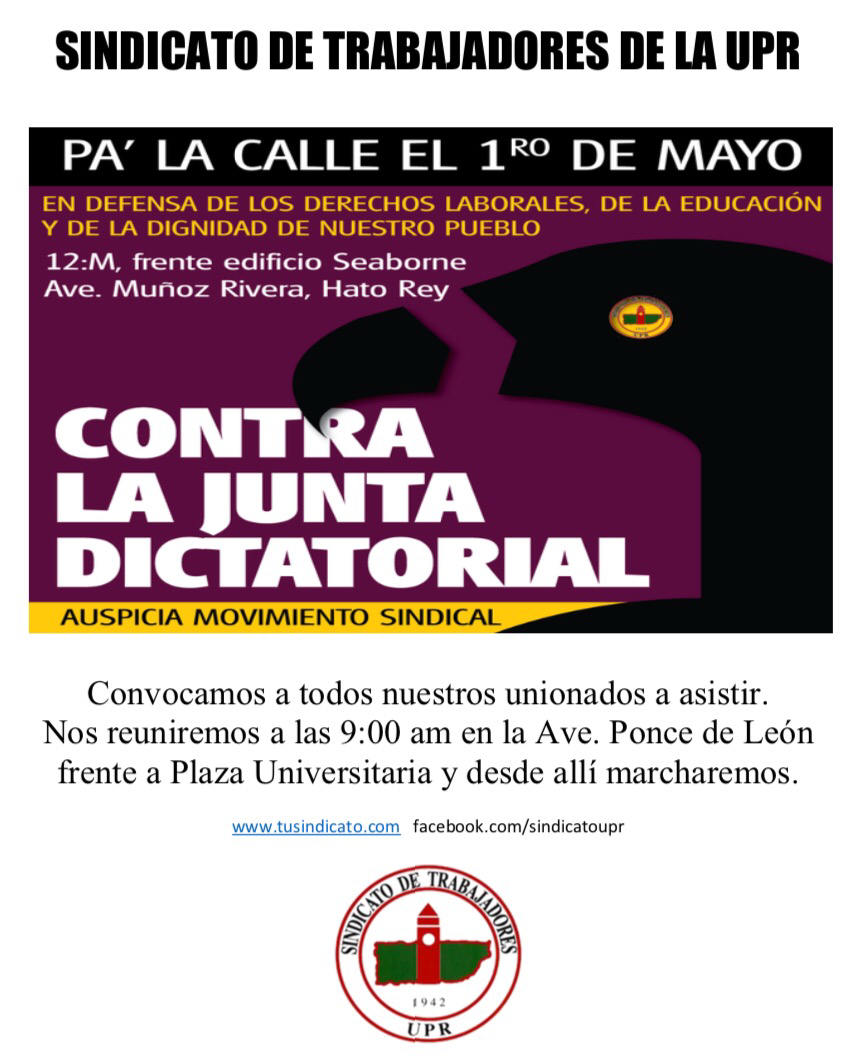 Convocatoria 1 mayo 